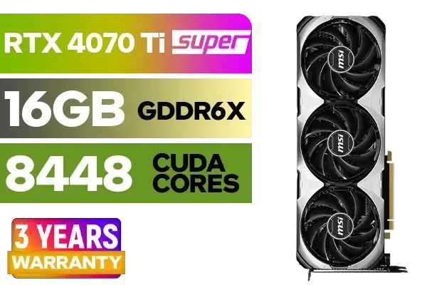 Buy MSI GeForce RTX 4070 Ti SUPER 16G VENTUS 3X OC Graphics Card